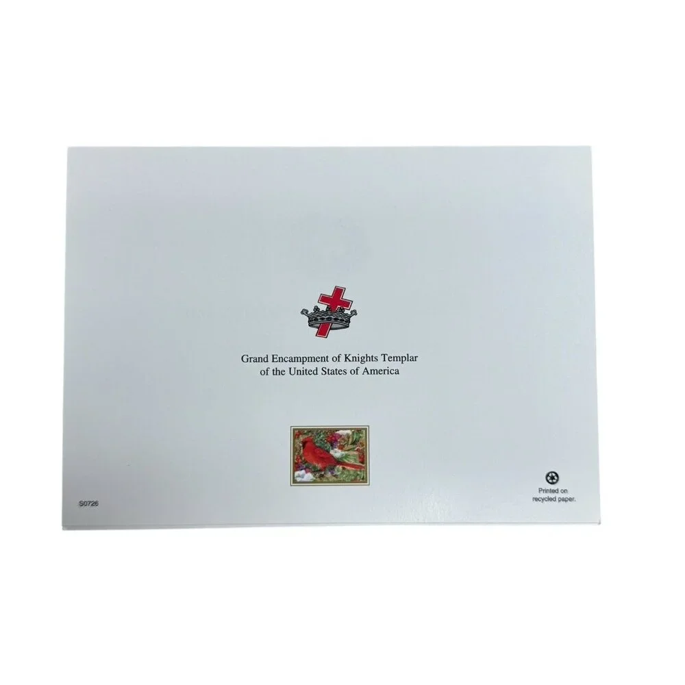 Grand Encampment of Knights‎ Templar Christmas Card Recycled Paper Set Of 3 VTG